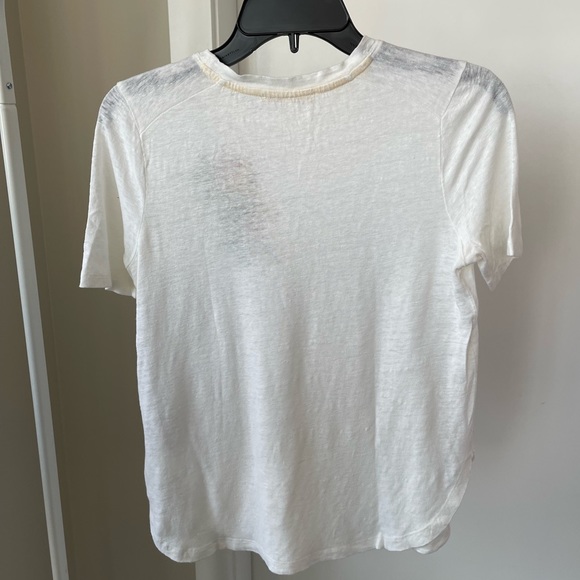 ❌SOLD❌maje linen tee in offwhite with details. T1. - Picture 2 of 2
